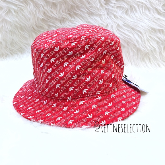 adidas red bucket hat